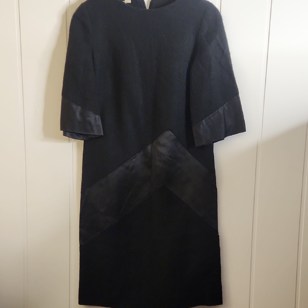 Original Alison Ayres Vintage Union Stamp Little Black Dress. Classic Jackie O